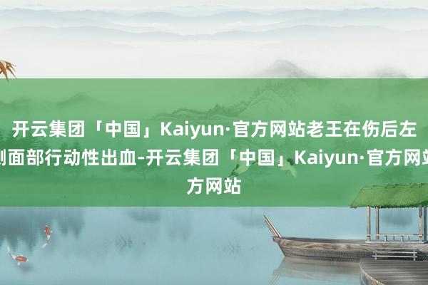 开云集团「中国」Kaiyun·官方网站老王在伤后左侧面部行动性出血-开云集团「中国」Kaiyun·官方网站